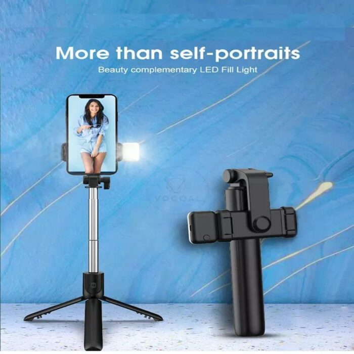 Selfie stick With Led Light Mini Tripod Stand With Best Quality - Image 2