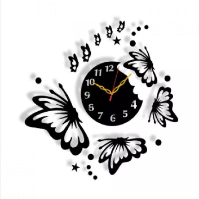 New Butter Fly Design Clock Foe Home and Office. - Image 2