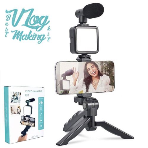 Portable Tripod Stand With Light Best Quality For Vloggers